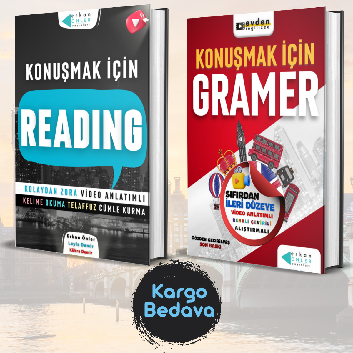 GRAMERLİ READING SETİ (2 KİTAP+VİDEO DERSLER)GRAMER+READİNG