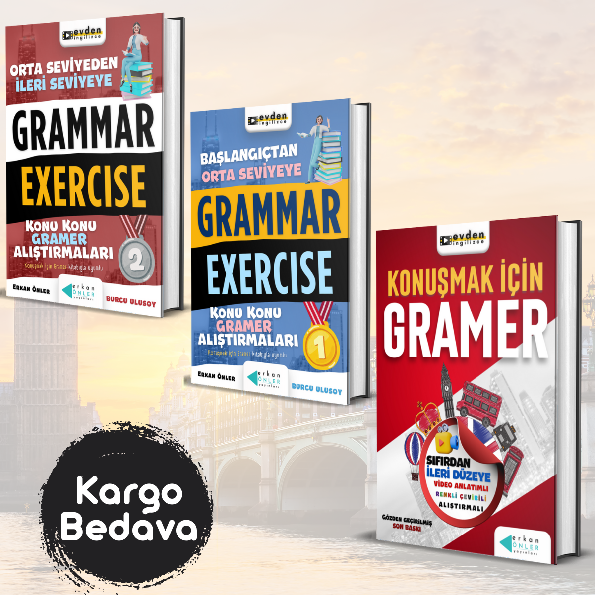 SIFIRDAN İLERİ SEVİYEYE TAM GRAMER SETİ (3 KİTAP+VİDEO DERSLER)