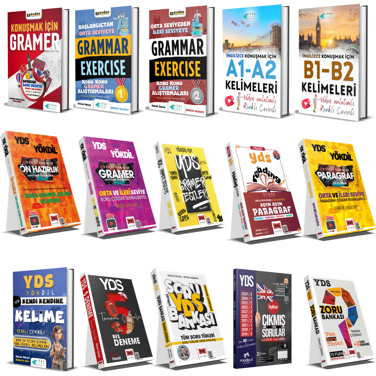 YDS-YÖKDİL SIFIRDAN TAM HAZIRLIK SETİ (15 KİTAP)
